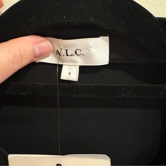 A.L.C. Black Cutout Satin-Crepe Maxi Dress size 4 - Picture 5 of 10